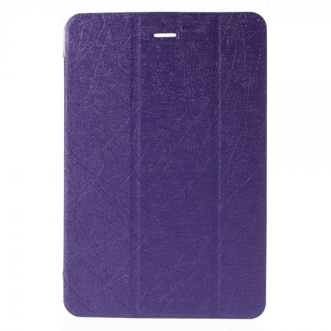Samsung Galaxy Tab A 8.0 (T350) Leder Case mit seidenartiger Textur und Standfunktion - purpur