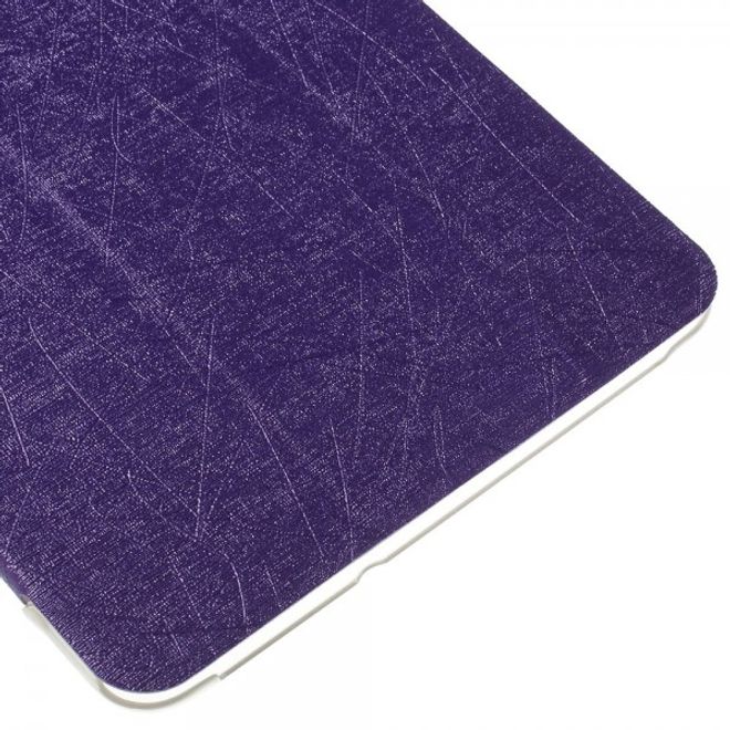 Samsung Galaxy Tab A 8.0 (T350) Leder Case mit seidenartiger Textur und Standfunktion - purpur