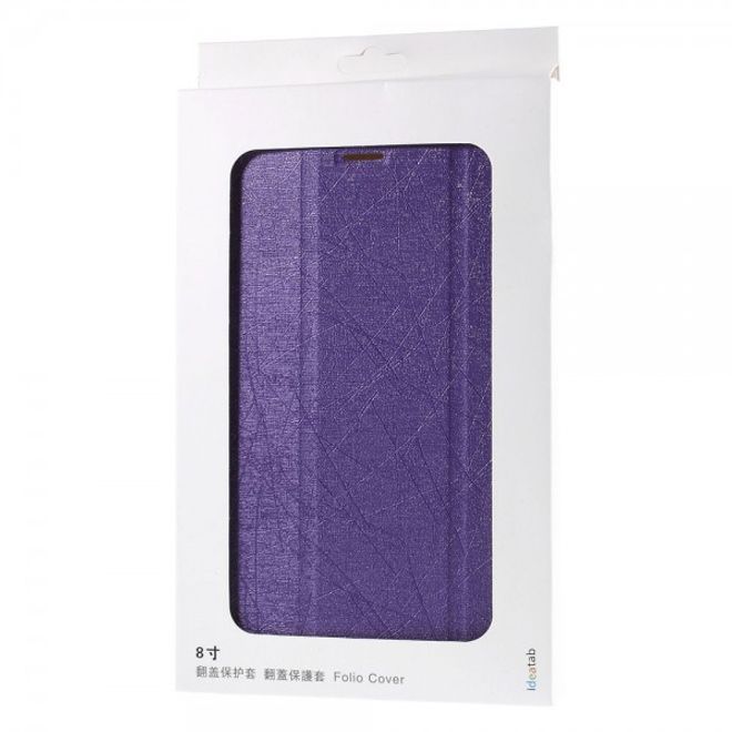 Samsung Galaxy Tab A 8.0 (T350) Leder Case mit seidenartiger Textur und Standfunktion - purpur