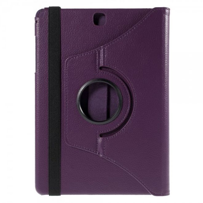 Samsung Galaxy Tab A 9.7 Hülle - 360° rotierbares Case aus Leder - purpur