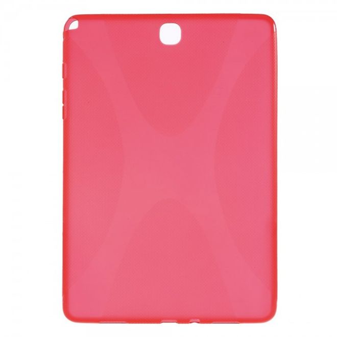 Samsung Galaxy Tab A 9.7  Elastisches Plastik Case X-Shape - rot