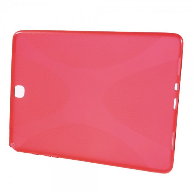 Samsung Galaxy Tab A 9.7  Elastisches Plastik Case X-Shape - rot