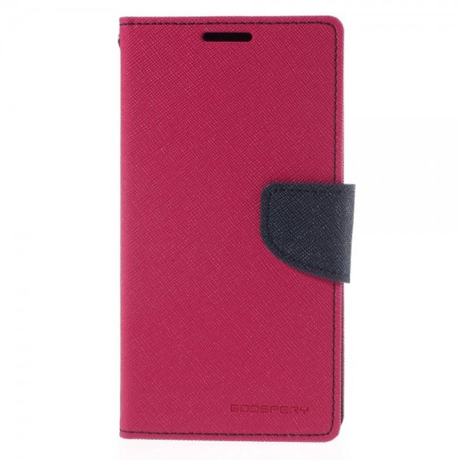 Goospery - Sony Xperia M4 Aqua Hülle - Handy Bookcover - Fancy Diary Series - pink/navy