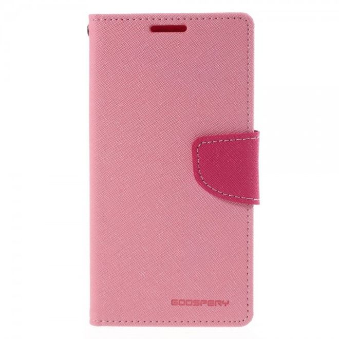 Goospery - Sony Xperia M4 Aqua Hülle - Handy Bookcover - Fancy Diary Series - rosa/pink