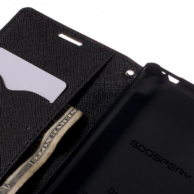 Goospery - Sony Xperia M4 Aqua Hülle - Handy Bookcover - Fancy Diary Series - braun/schwarz