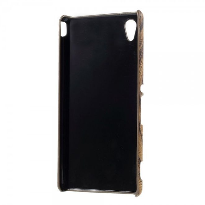 Sony Xperia M4 Aqua Hart Plastik Case mit Holzmuster