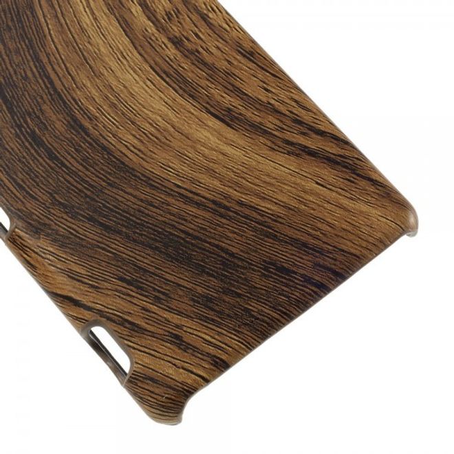 Sony Xperia M4 Aqua Hart Plastik Case mit Holzmuster