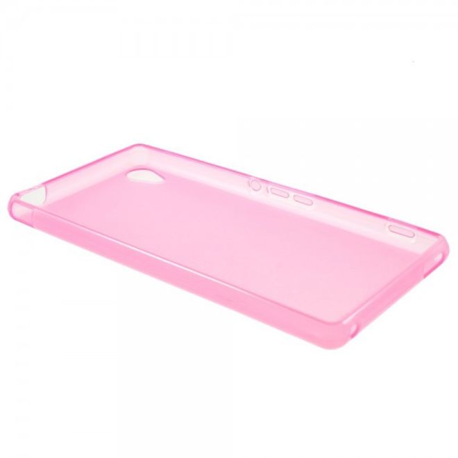 Sony Xperia M4 Aqua Elastisches, leicht glänzendes Plastik Case - rosa