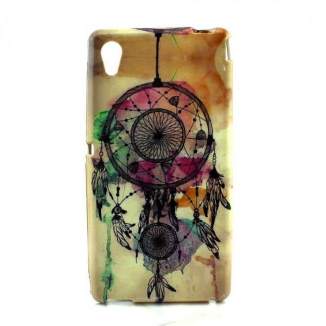 Sony Xperia M4 Aqua Elastisches, leicht glänzendes Plastik Case mit Traumfänger