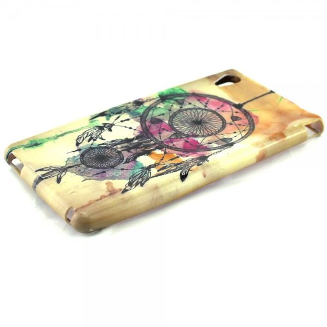 Sony Xperia M4 Aqua Elastisches, leicht glänzendes Plastik Case mit Traumfänger