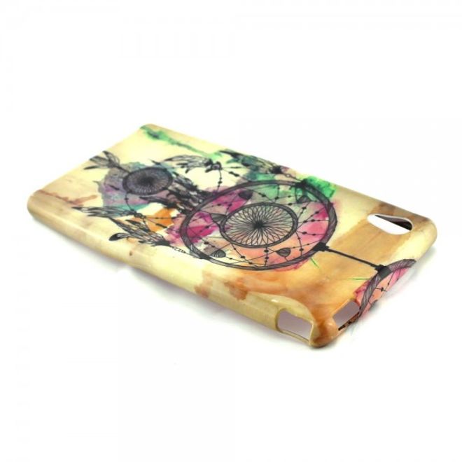 Sony Xperia M4 Aqua Elastisches, leicht glänzendes Plastik Case mit Traumfänger