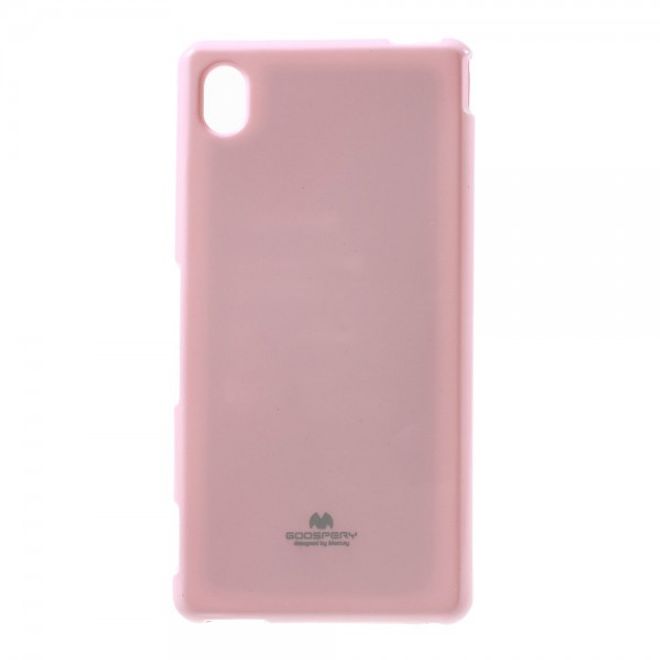 Goospery - Sony Xperia M4 Aqua Handy Hülle - TPU Soft Case - Pearl Jelly Series - rosa