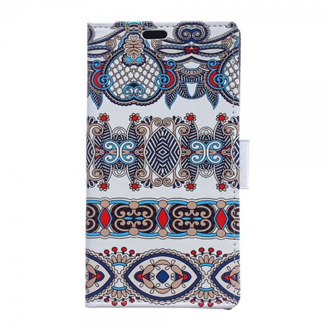 Sony Xperia M4 Aqua Magnetisches Leder Case mit klassischem Muster