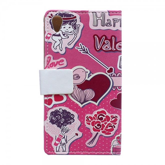 Sony Xperia M4 Aqua Magnetisches Leder Case mit verknallten Kindern