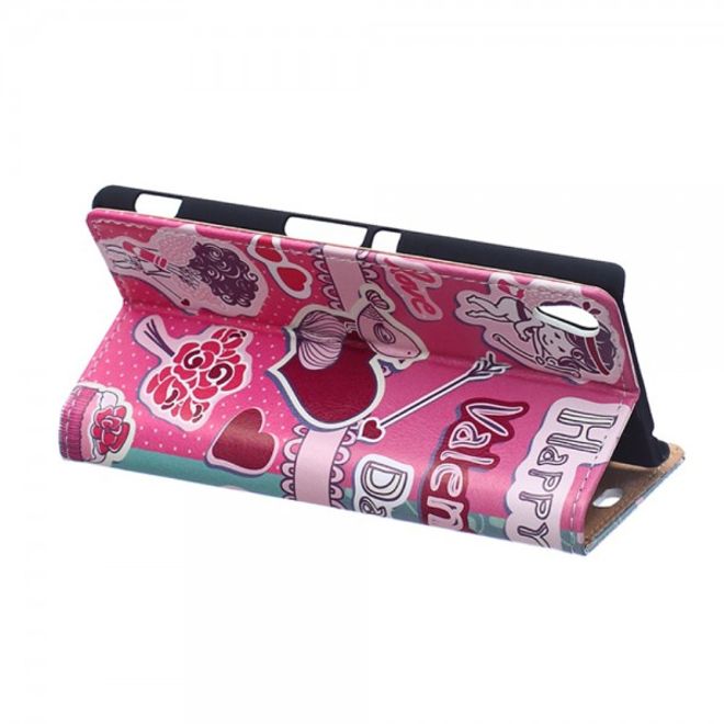 Sony Xperia M4 Aqua Magnetisches Leder Case mit verknallten Kindern