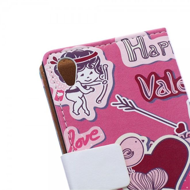 Sony Xperia M4 Aqua Magnetisches Leder Case mit verknallten Kindern