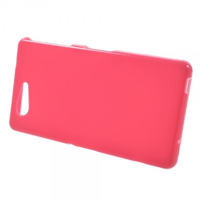 Sony Xperia Z3 Compact Elastisches, leicht glänzendes Plastik Case - rosa