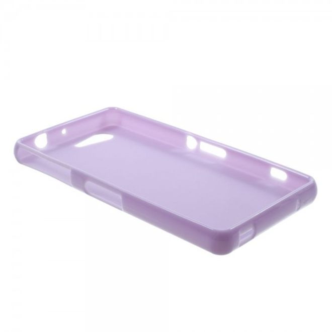 Sony Xperia Z3 Compact Elastisches, leicht glänzendes Plastik Case - purpur