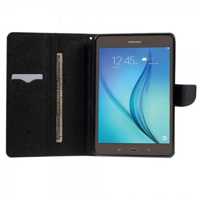 Goospery - Samsung Galaxy Tab A 8.0 (T350) Hülle - Tablet Bookcover - Fancy Diary Series - schwarz