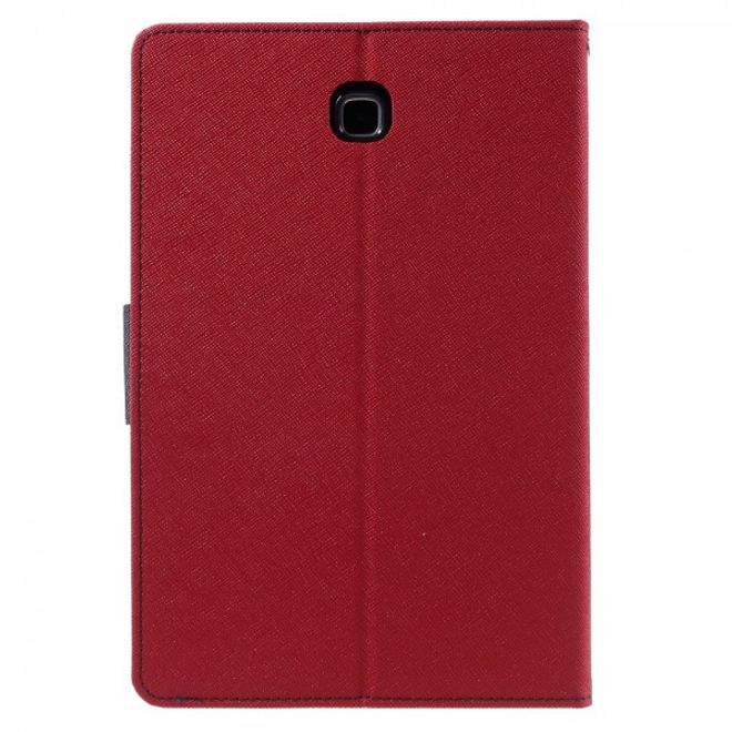 Goospery - Samsung Galaxy Tab A 8.0 (T350) Hülle - Tablet Bookcover - Fancy Diary Series - rot/navy