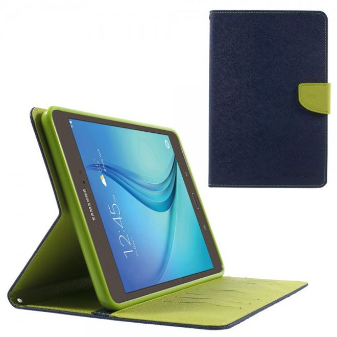 Goospery - Samsung Galaxy Tab A 8.0 (T350) Hülle - Tablet Bookcover - Fancy Diary Series - navy/lime