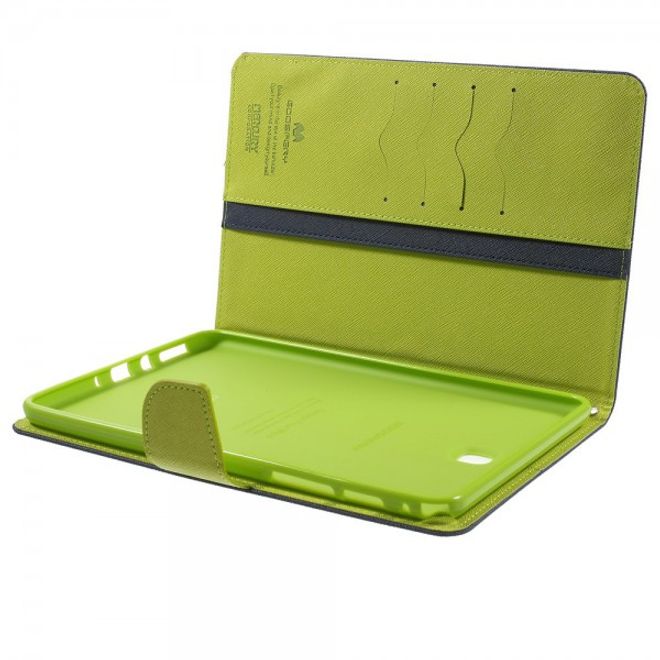 Goospery - Samsung Galaxy Tab A 8.0 (T350) Hülle - Tablet Bookcover - Fancy Diary Series - navy/lime
