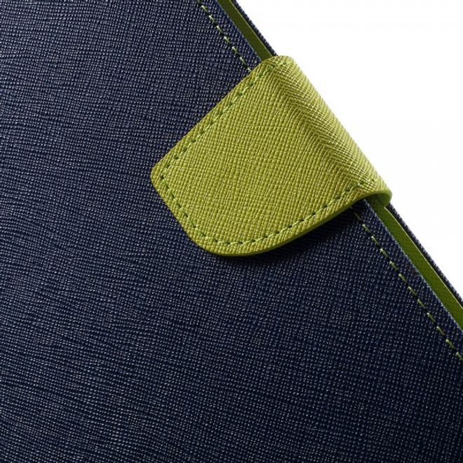 Goospery - Samsung Galaxy Tab A 8.0 (T350) Hülle - Tablet Bookcover - Fancy Diary Series - navy/lime
