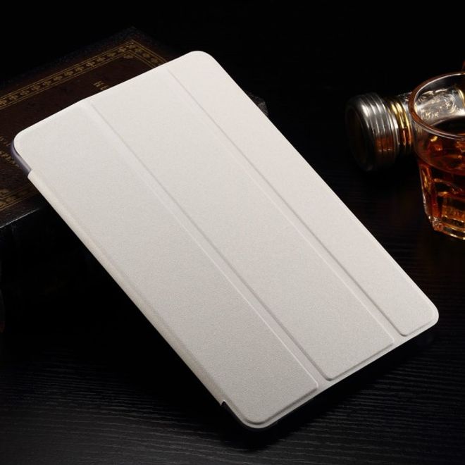 Samsung Galaxy Tab A 8.0 (T350) Faltbares Leder Case mit Textur - weiss