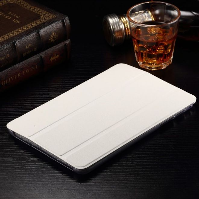 Samsung Galaxy Tab A 8.0 (T350) Faltbares Leder Case mit Textur - weiss