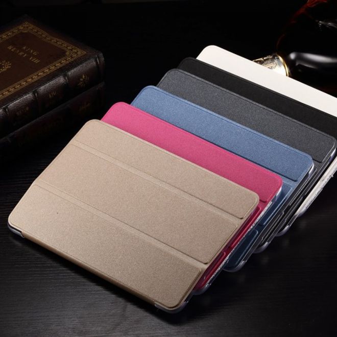 Samsung Galaxy Tab A 8.0 (T350) Faltbares Leder Case mit Textur - weiss