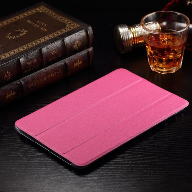 Samsung Galaxy Tab A 8.0 (T350) Faltbares Leder Case mit Textur - rosa