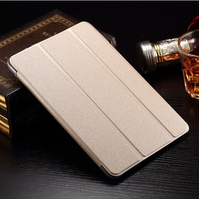 Samsung Galaxy Tab A 8.0 (T350) Faltbares Leder Case mit Textur - gold