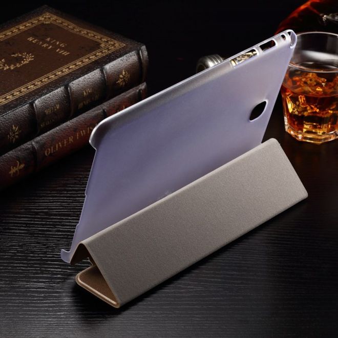 Samsung Galaxy Tab A 8.0 (T350) Faltbares Leder Case mit Textur - gold