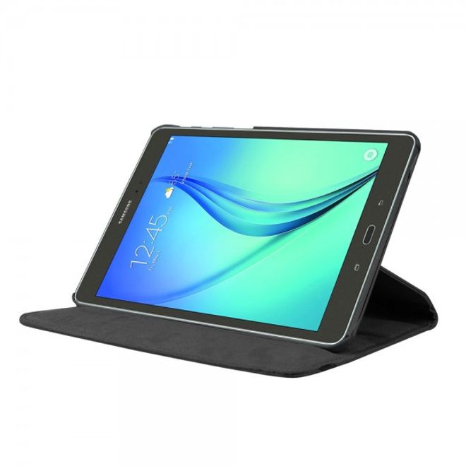 Samsung Galaxy Tab S2 8.0 Rotierbares Leder Case mit Litchitextur - schwarz