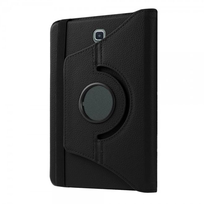 Samsung Galaxy Tab S2 8.0 Rotierbares Leder Case mit Litchitextur - schwarz