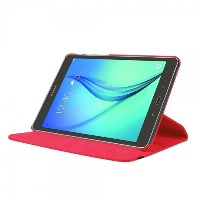 Samsung Galaxy Tab S2 8.0 Rotierbares Leder Case mit Litchitextur - rot