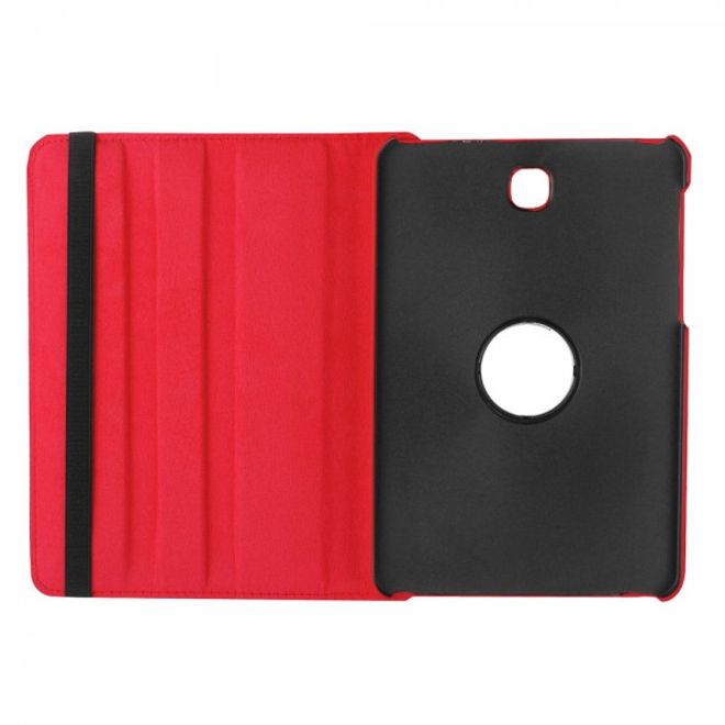Samsung Galaxy Tab S2 8.0 Rotierbares Leder Case mit Litchitextur - rot