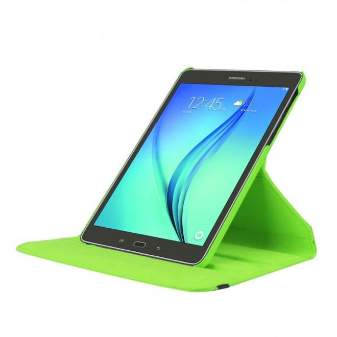 Samsung Galaxy Tab S2 8.0 Rotierbares Leder Case mit Litchitextur - grün
