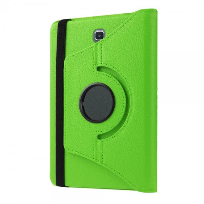 Samsung Galaxy Tab S2 8.0 Rotierbares Leder Case mit Litchitextur - grün