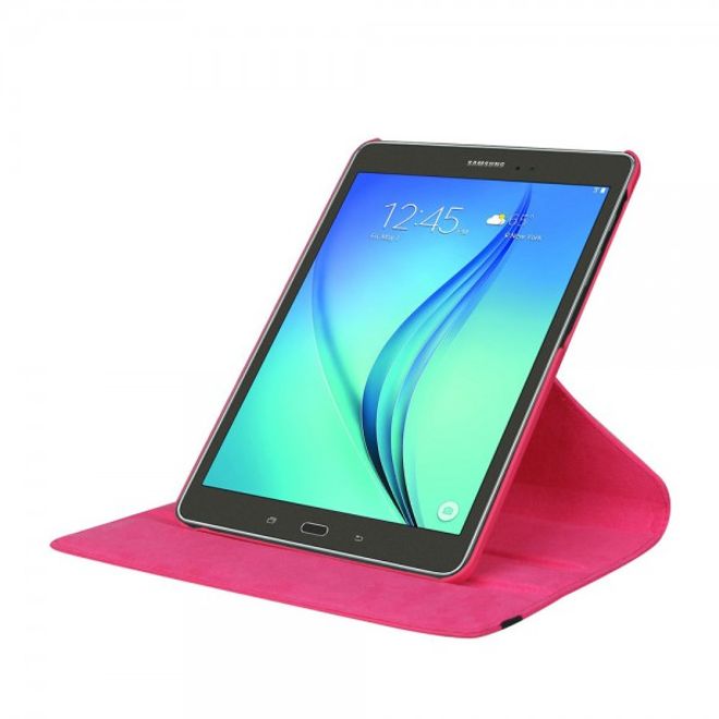 Samsung Galaxy Tab S2 9.7 Rotierbares Leder Case mit Litchitextur - rosa