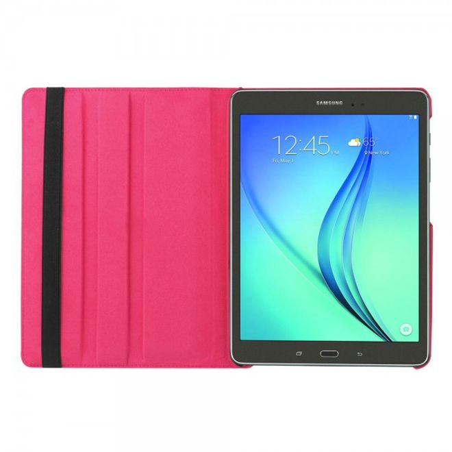 Samsung Galaxy Tab S2 9.7 Rotierbares Leder Case mit Litchitextur - rosa