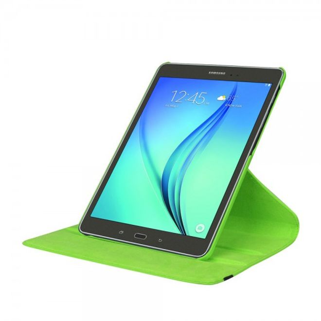 Samsung Galaxy Tab S2 9.7 Rotierbares Leder Case mit Litchitextur - grün