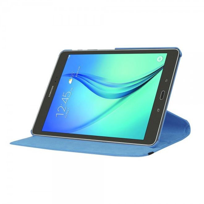 Samsung Galaxy Tab S2 9.7 Rotierbares Leder Case mit Litchitextur - hellblau