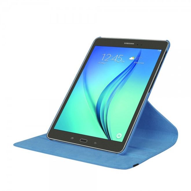 Samsung Galaxy Tab S2 9.7 Rotierbares Leder Case mit Litchitextur - hellblau