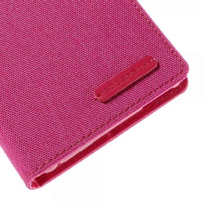 Goospery - Sony Xperia M4 Aqua Hülle - Handy Bookcover - Canvas Diary Series - pink