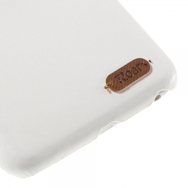 iPhone 6 Plus/6S Plus Roar Korea Hart Plastik Case mit Lederüberzug und Kreditkartenslot - weiss