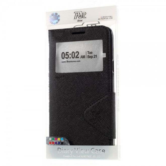 Samsung Galaxy Note 5 Roar Korea Leder Case mit Standfunktion - schwarz