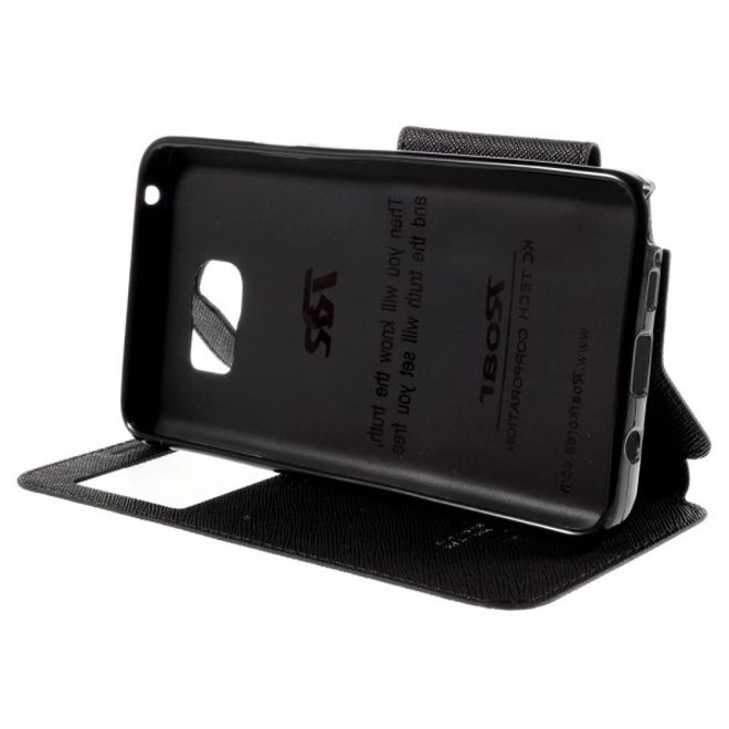 Samsung Galaxy Note 5 Roar Korea Leder Case mit Standfunktion - schwarz