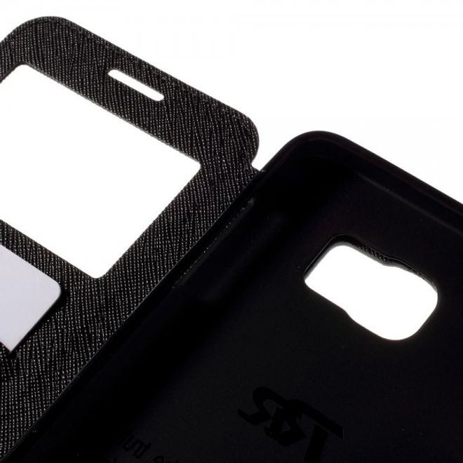 Samsung Galaxy Note 5 Roar Korea Leder Case mit Standfunktion - schwarz
