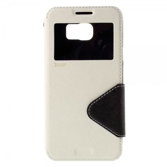 Samsung Galaxy Note 5 Roar Korea Leder Case mit Standfunktion - weiss
